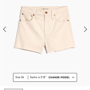 Madewell perfect jean short in vintage canvas wash